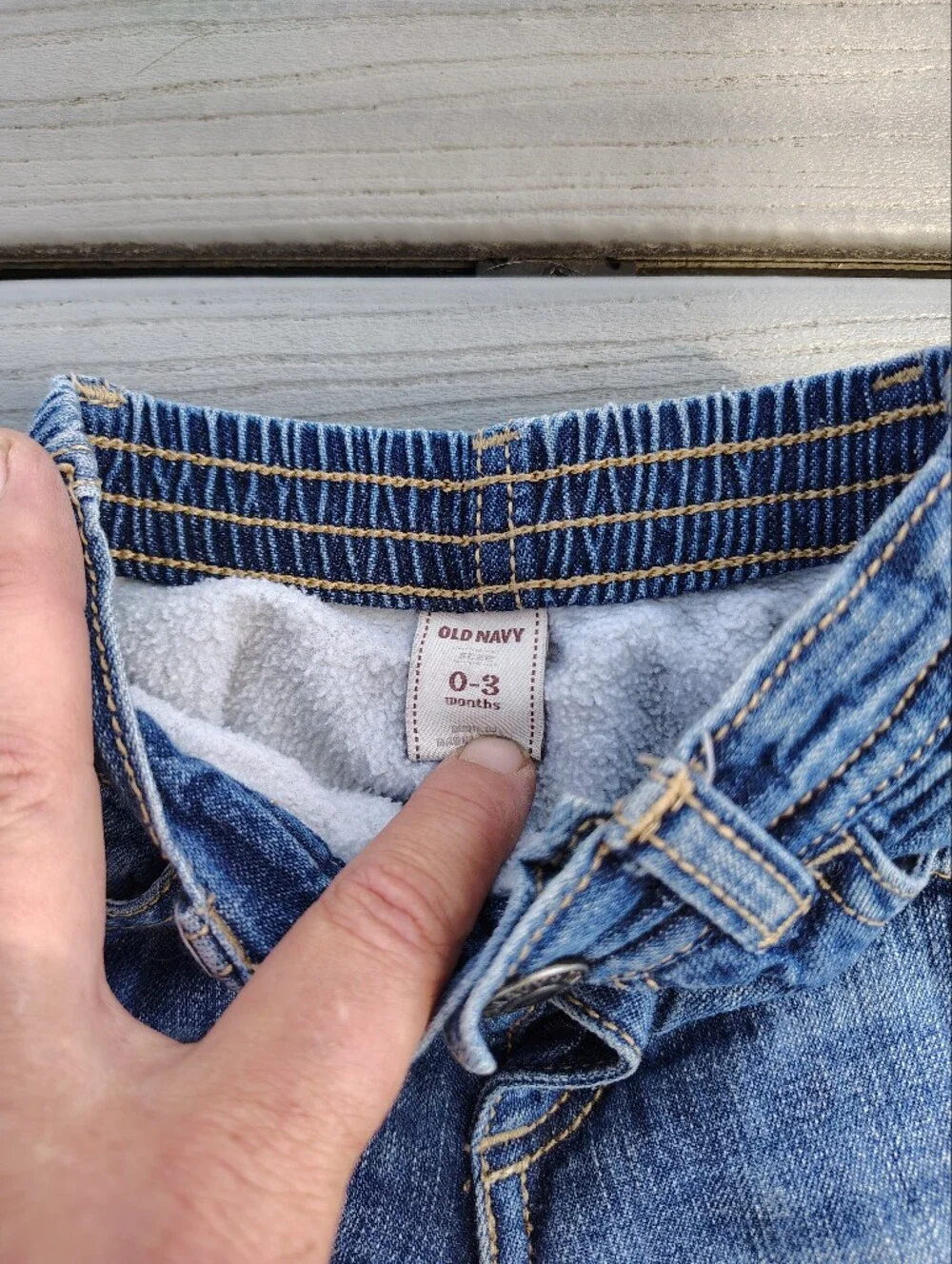 Old Navy Infant Denim Jeans in Faded Blue. Size 0-3 Months